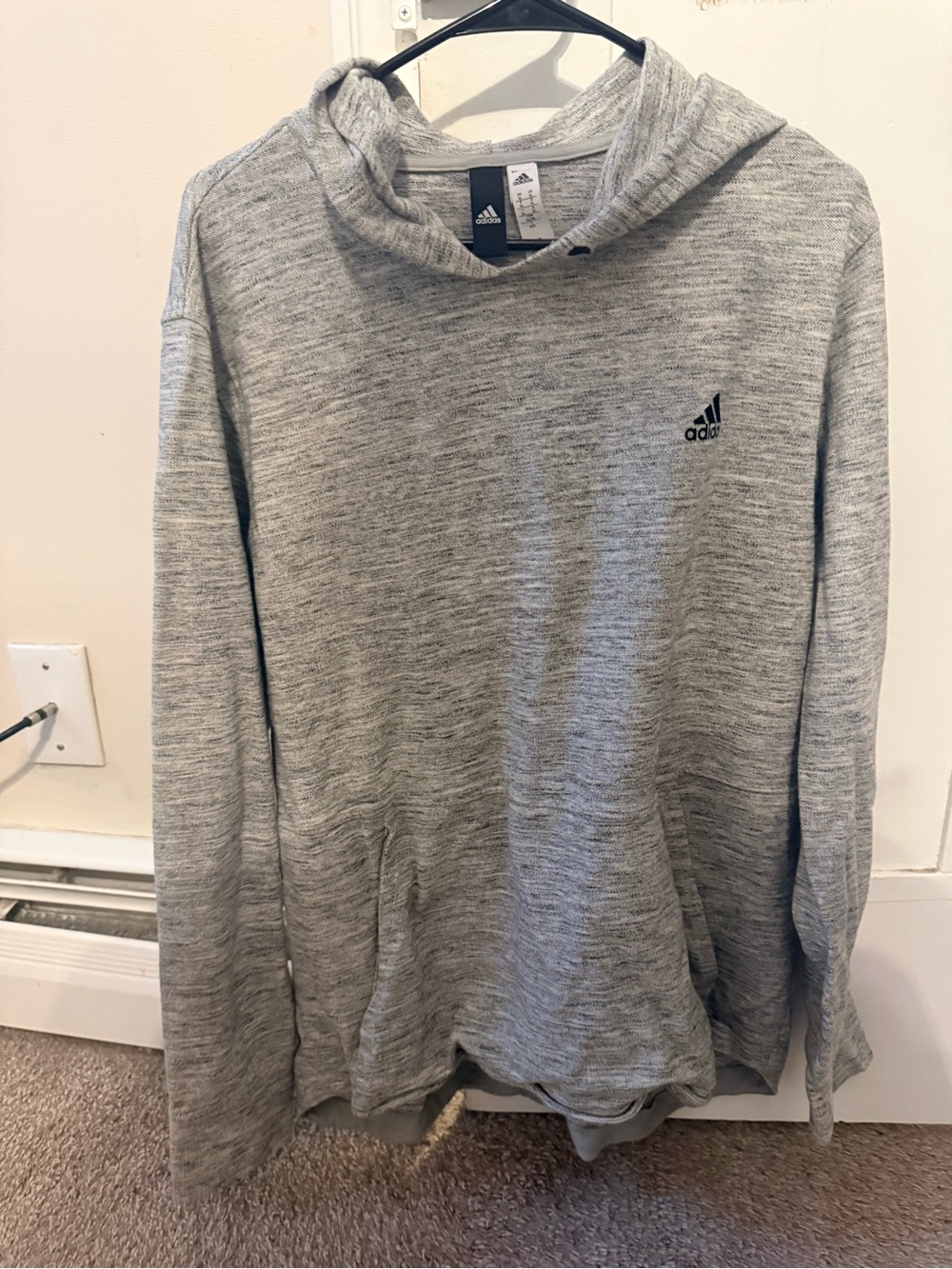 adidas Light Gray Heather Pullover Hoodie